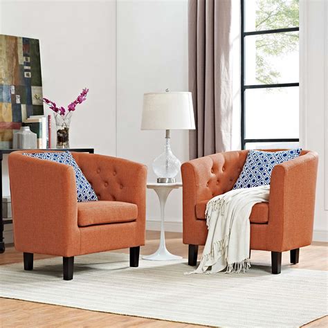 Shop with global insured delivery at pamono. Prospect 2 Piece Upholstered Fabric Armchair Set Orange