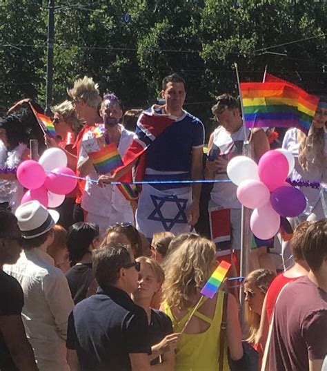 Though pride 2020 is largely taking place indoors, you can still be loud and proud by displaying your chosen flag at home, as your zoom background, or on social media. Spredte sitt Israel-hat i Pride-paraden - MIFF