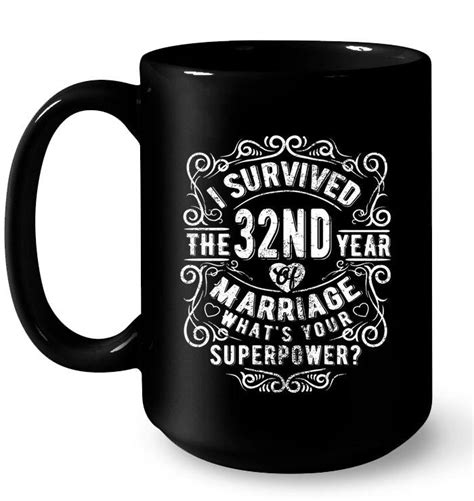 Anniversary T 32nd 32 Years Wedding Marriage T Coffee Mug Mugs
