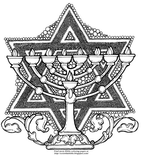 Israel is located in the middle east. Color This Menorah and Star of David | Color The Bible