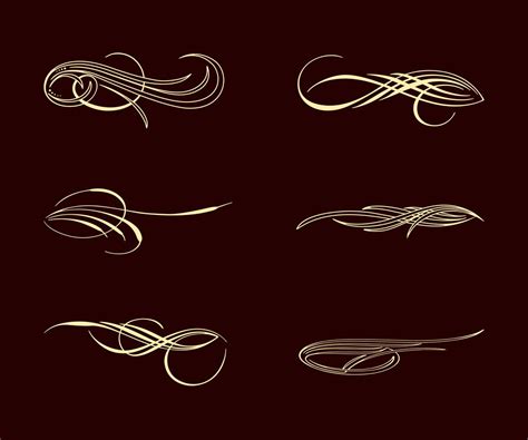 America Pinstriping Style Collection Set 611860 Vector Art At Vecteezy