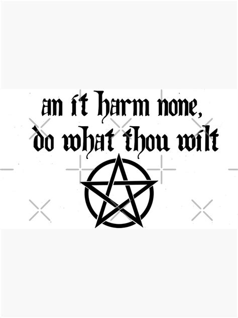 An It Harm None Do What Thou Wilt Sticker By Spacealiens Redbubble