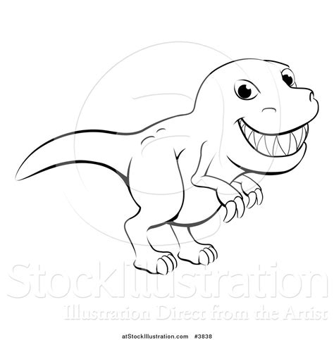 Tyrannosaurus Rex Clipart Black And White Clipart Of A Black And