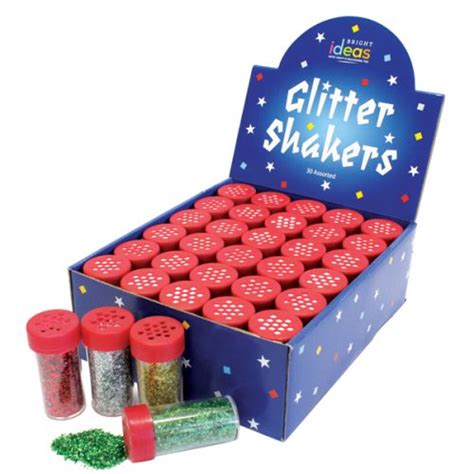 Assorted Glitter Shakers 30 X 18g Bright Ideas Crafts