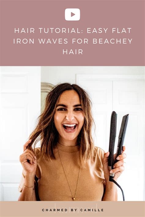 Hair Tutorial Easy Flat Iron Waves For Beachey Hair Charmed By
