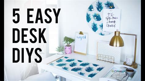 5 Easy Diy Desk Decor And Organization Ideas Ann Le Youtube
