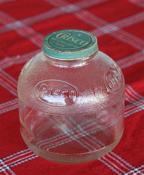 Vintage Crisco Jar With Lid Hazel Atlas Glass Co Etsy