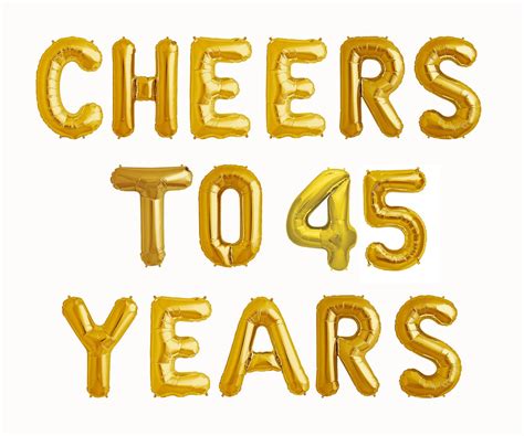 Cheers To 45 Years 45th Birthday Banner Happy Birthday Etsy