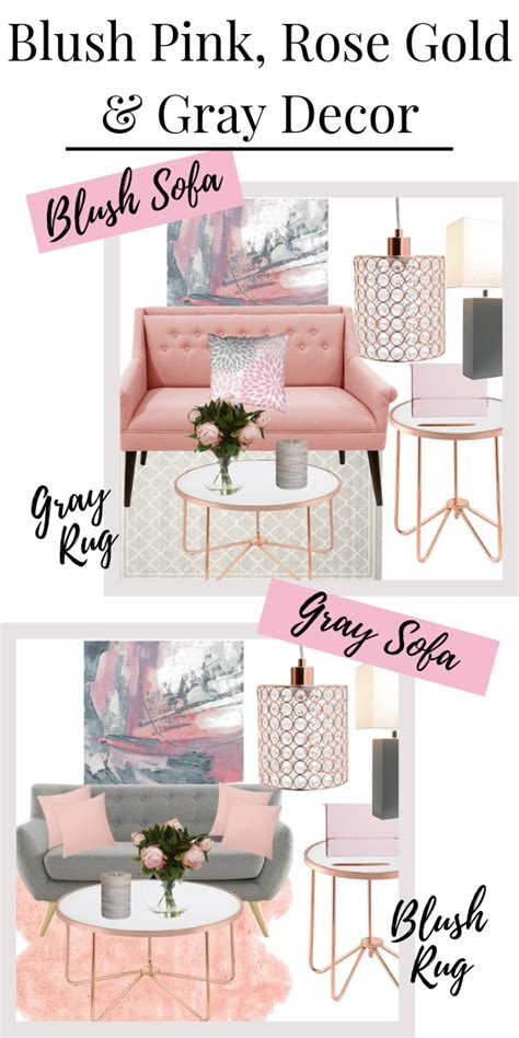 Probably one of the most exciting things to do when you in this décor an old chest is used fitted with a flower vase on top with roses for effect. Blush Crush: Blush Pink, Rose Gold & Gray Living Room Mood ...