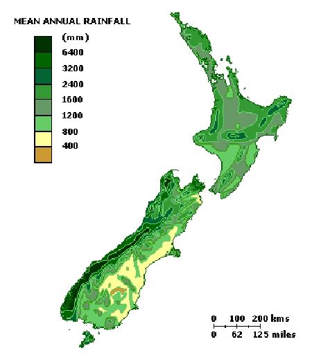 Climate Map Of New Zealand