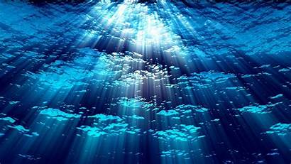 Water Background Underwater Ocean Rays Depth Wallpapers