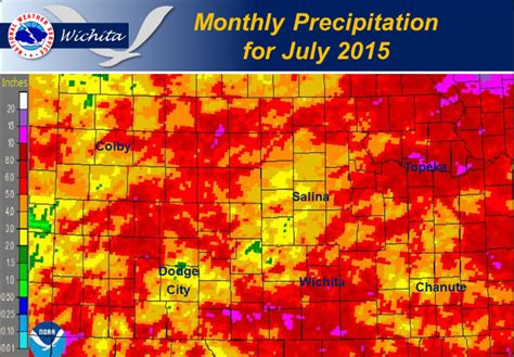 Monthly Precipitation Totals Across Kansas For July The Salina Post