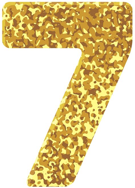Gold Style Number Seven Transparent Png Image Gallery Yopriceville