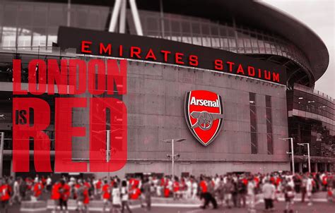 Rojo Arsenal Londres Estadio Fútbol Fanart Emiratos Sección