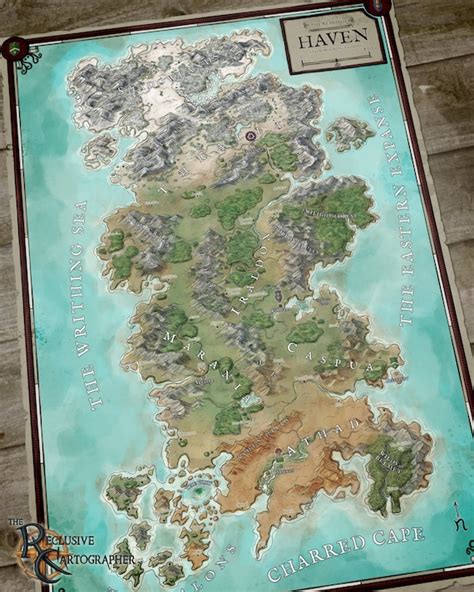 Regional Fantasy Map The Realm Of Haven Digital Map Dnd Etsy