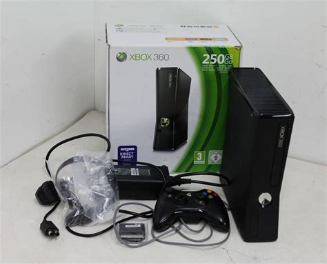 Microsoft Xbox 360 S 1439 250gb Built In Wifi Kinect Ready Black Games