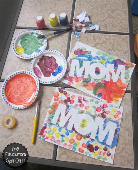 Easy Mothers Day Craft Idea For Kids With Paint Resist
