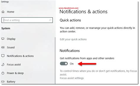 Disable Notifications In Windows 10 Manage Notifications