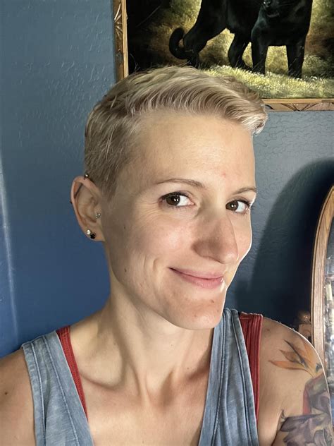 first time dying my hair at the ripe old age of 36 seeing blonde in the mirror feels super