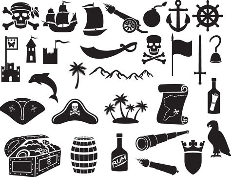 Pirates Icons Set 2258903 Vector Art At Vecteezy