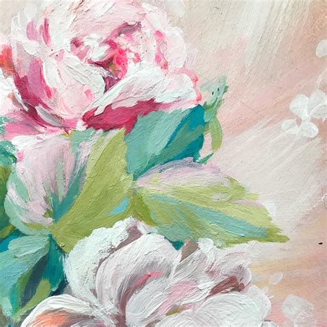 Hallam Work In Progress Abstract Flowers Soft Pastel Art Studios