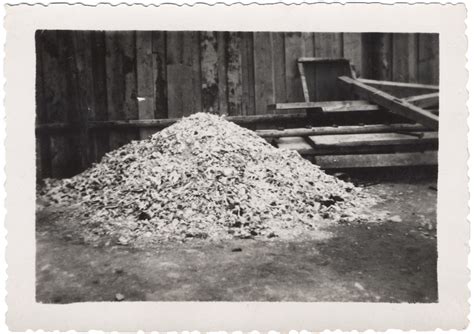 View Of A Pile Of Ashes Of Human Remains Outside The