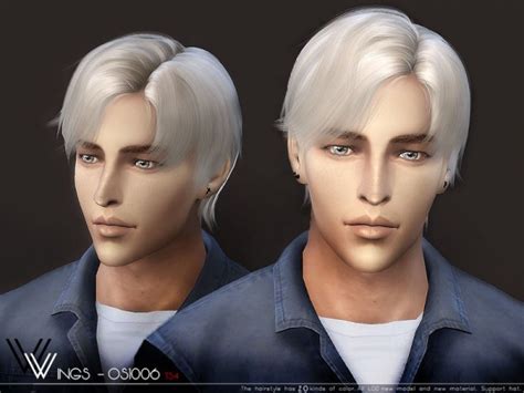 Cc Sims 4 Hair Male Sims 4 Hairs The Sims Resource Wings Os1006 Hair