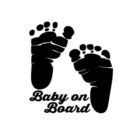 Baby Footprints Outline Laptop Cup Decal Svg Digital Download