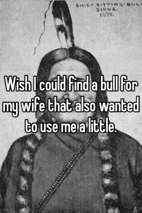 Wish I Could Find A Bull For My Wife That Also Wanted To Use Me A Little