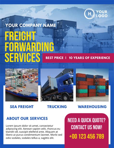 Freight Forwarding Service Template Postermywall