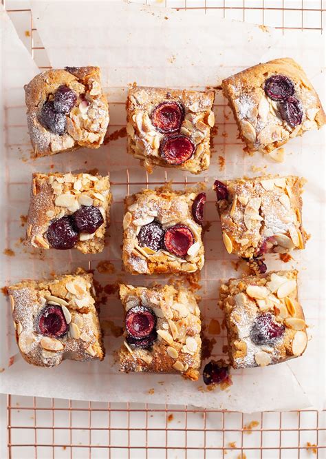 Cherry Bakewell Blondies So Vegan