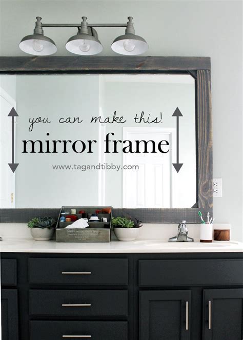 How To Frame A Mirror With Wood Bathroom Mirrors Diy Rustic Mirrors Wood Framed Mirror