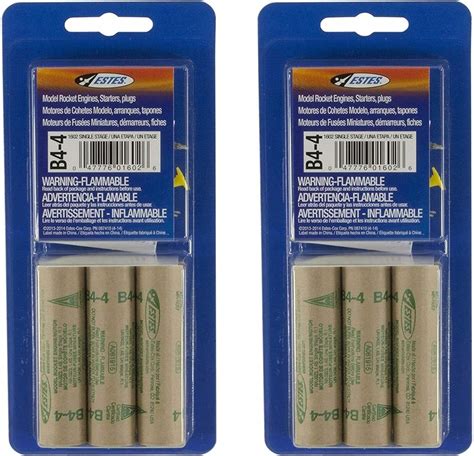Estes B4 4 2 Packs Of 3 For 6 Engines Motors With Starters Arts Crafts And Sewing