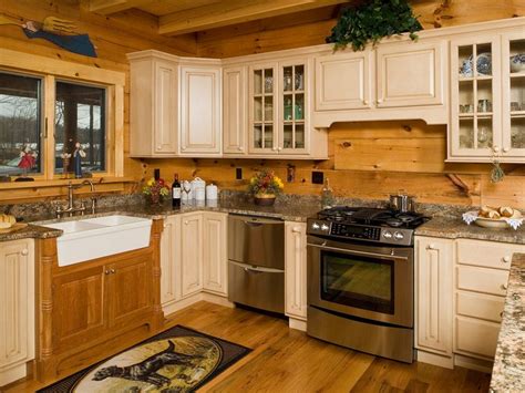 Pretty Log Home Kitchens Log Cabin Kitchens Log Cabin Kitchen