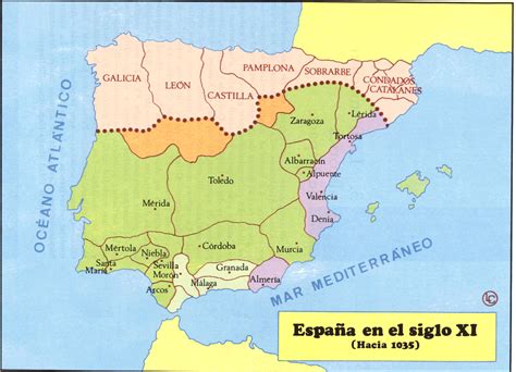 España En El Siglo Xi 1035 Murcia Map Of Spain Al Andalus Spanish