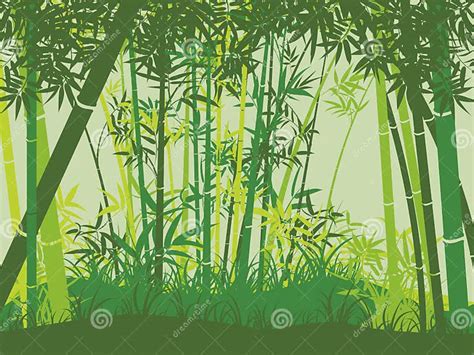 bamboo forest scene stock vector illustration of template 125733262