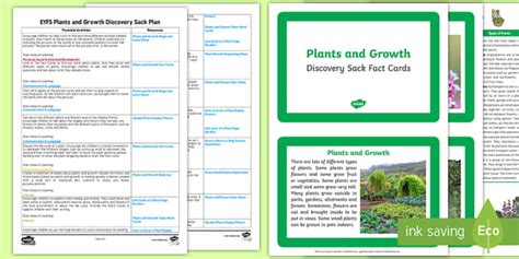 Eyfs Plants And Growth Discovery Sack Plan And Resource Pack