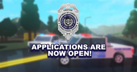 Firestone Department Of Corrections On Twitter Applications Are Open