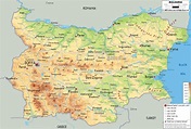 Physical Map of Bulgaria - Ezilon Maps