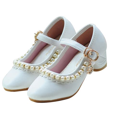 Hawee Hawee Dress Up Pumps Pearl Lined Princess Dress Shoes Toddler