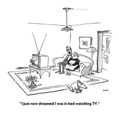 I Just Now Dreamed I Was In Bed Watching Tv New Yorker Cartoon