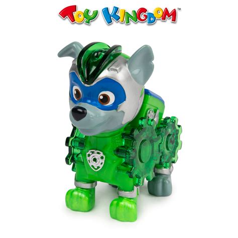 Paw Patrol Mighty Pups Charged Up Rocky Toy For Boys