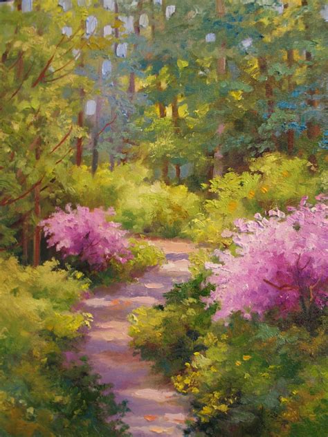 Nels Everyday Painting Spring Garden Walk Sold