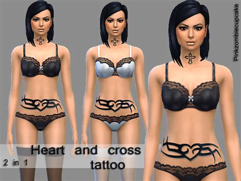 Heart And Cross Tattoo The Sims 4 Catalog