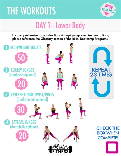 Get The Full Day Free Trial Bikini Body Workout Plan Here Bit