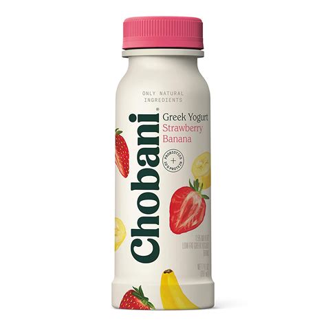 Chobani Strawberry Banana Low Fat Greek Yogurt Drink 7oz
