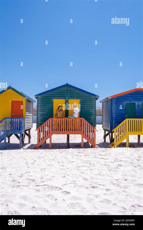 Colorful Beach House At Muizenberg Beach Cape Town Beach Huts