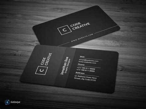 Modern Dark Black Business Cards Black Business Card Create Business