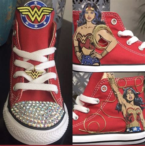 Pin By Jenn Long On Wonder Woman Wonder Woman Shoes Toddler Converse