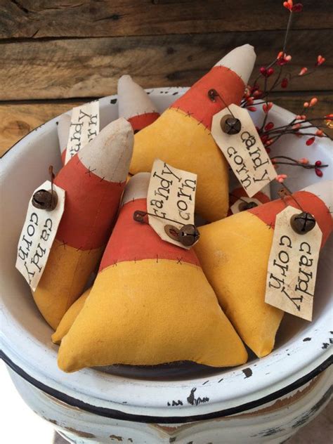 Candy Corn Bowl Filler Primitive Halloween Decor Fall Decor Etsy